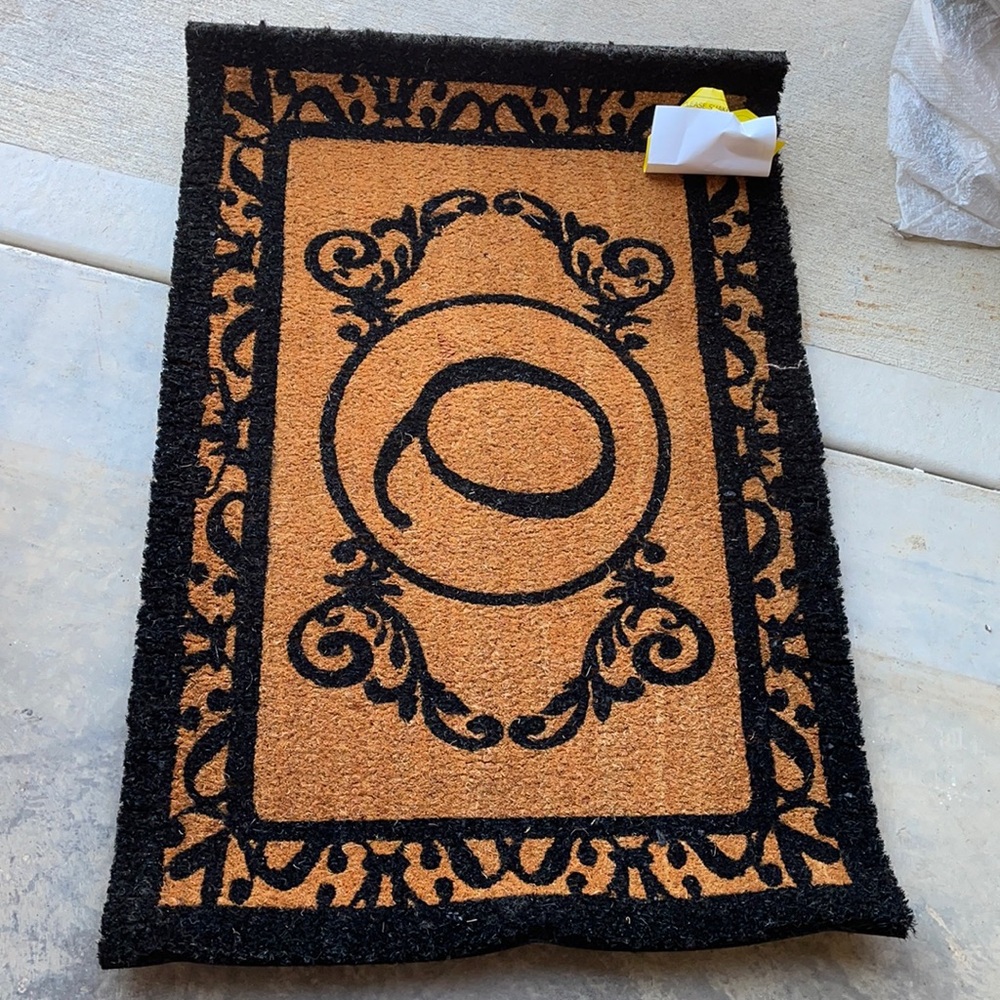 Outdoor Monogram Initial Coir Doormat